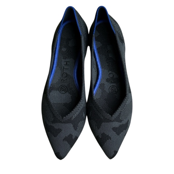 Rothy's Shoes - Rothy’s The Point Camo Flats Gray and Black 5 NWOT